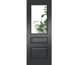 Kent Black Clear Glass - Prefinished Internal Doors