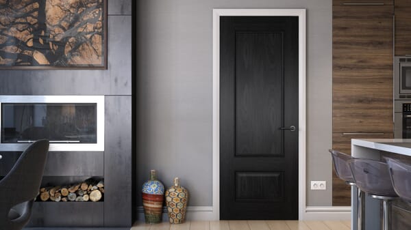 826x2040x44mm Surrey Black Oak - Prefinished Fire Door