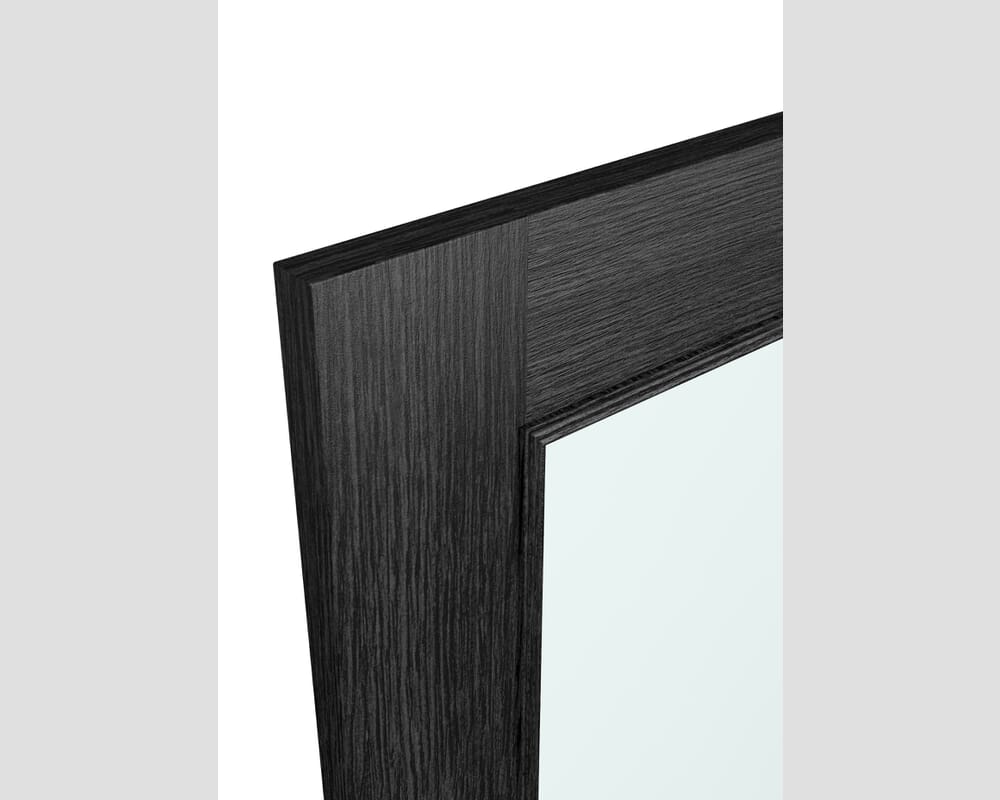 686x1981x35mm (27") Surrey Black Oak Clear Glass - Prefinished Internal Doors