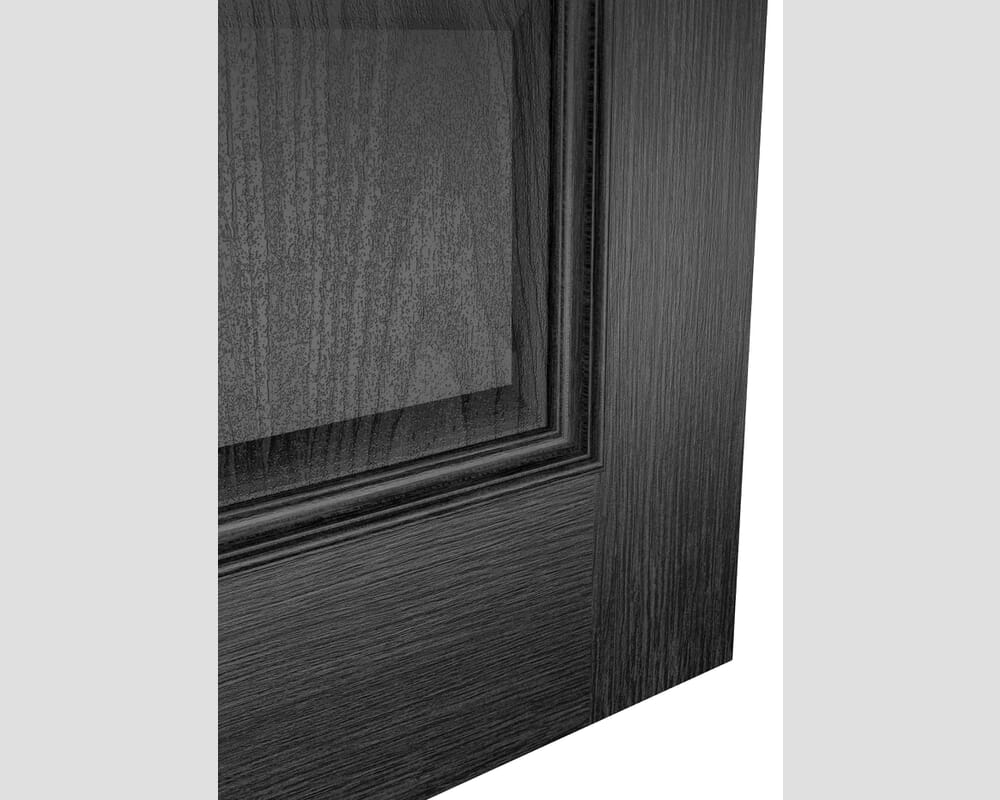 686x1981x35mm (27") Surrey Black Oak Clear Glass - Prefinished Internal Doors