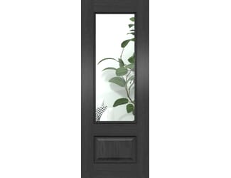 Surrey Black Oak Clear Glass - Prefinished Internal Doors