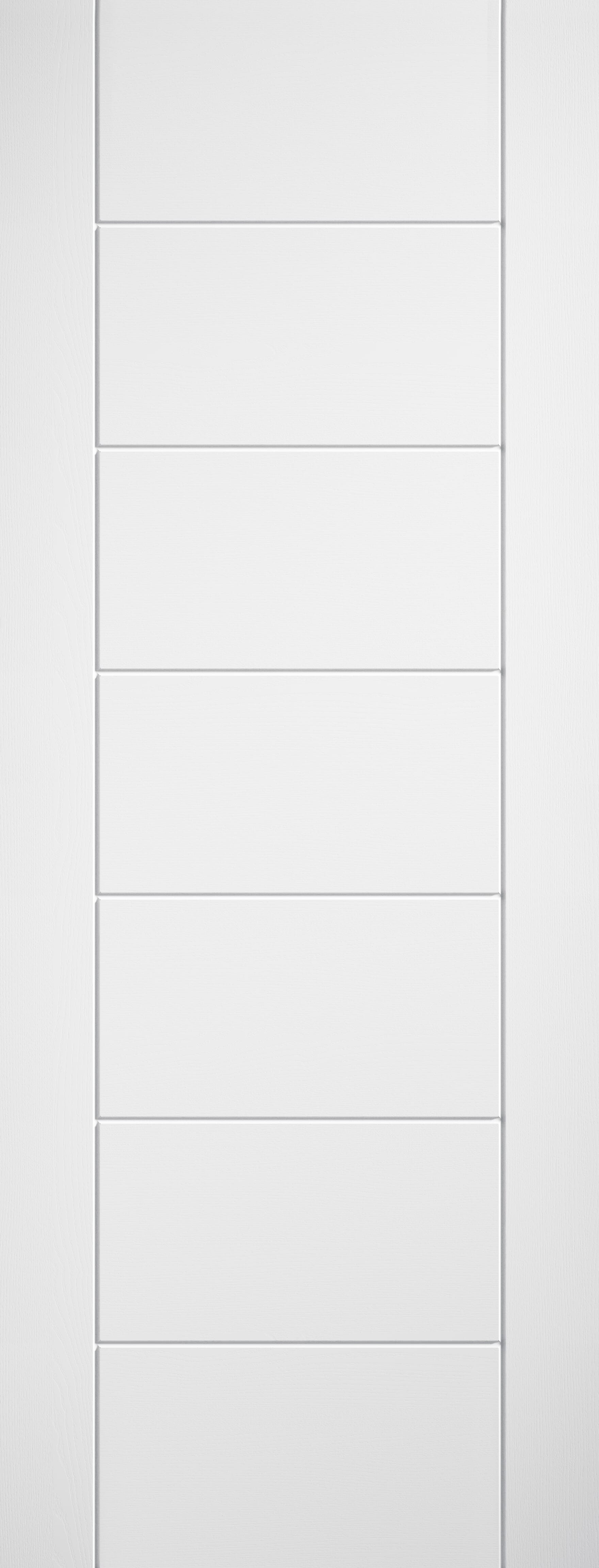 838x1981x44mm 33 Linear 7 Panel White Laminate Internal Doors At Vivid Doors