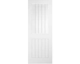 Cottage White Clear Glass with Frosted Lines Laminate Internal Doors