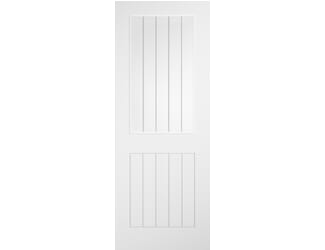 Cottage White Clear Glass with Frosted Lines Laminate Internal Doors