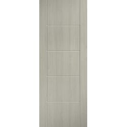Ladder 5 Panel Light Grey Laminate Fire Door