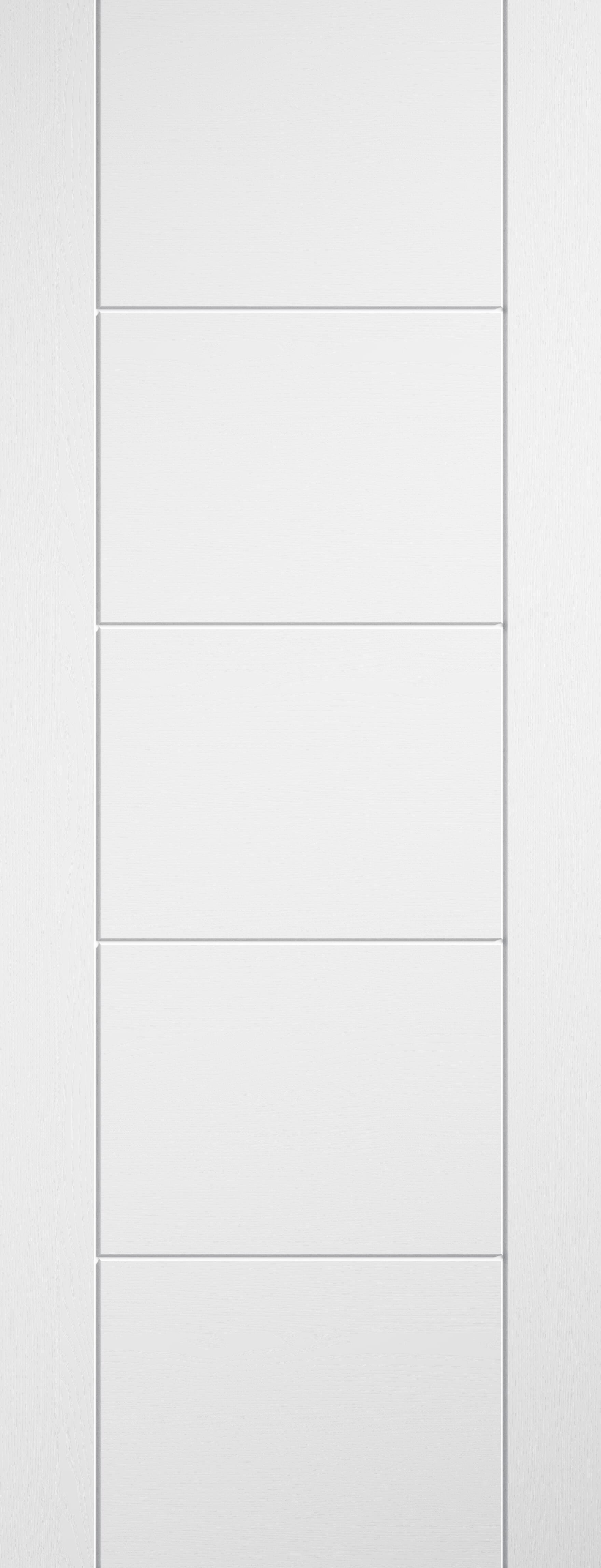 686x1981x35mm (27") Ladder 5 Panel White Laminate Internal Doors at Express Doors Direct
