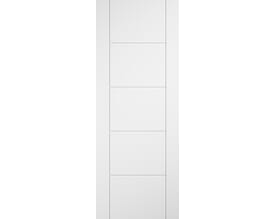 Ladder 5 Panel White Laminate Fire Door