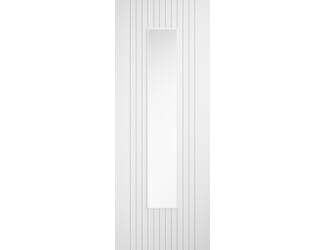 Sydney White Clear Glazed Laminate Internal Doors