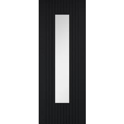 Sydney Black Clear Glazed Laminate Door