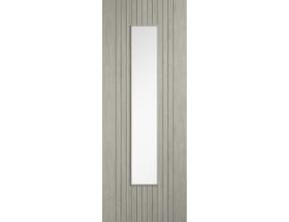 Sydney Light Grey Clear Glazed Laminate Internal Doors