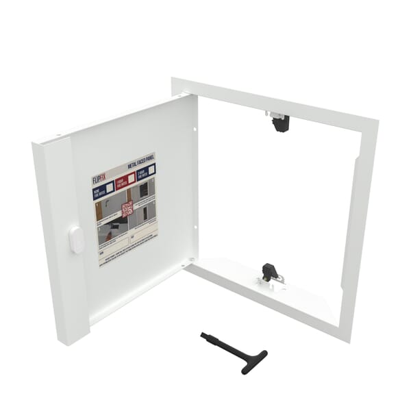 FlipFix White Metal Access Panel Inspection Hatch