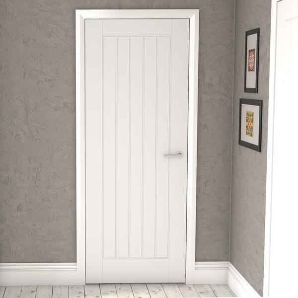 White Smooth Mexicano Fire Door