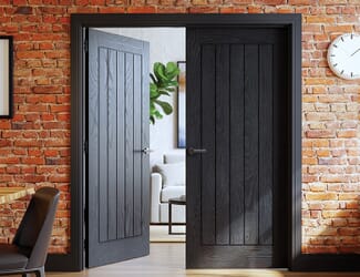 Ely Brushed Black Oak - Prefinished Internal Doors