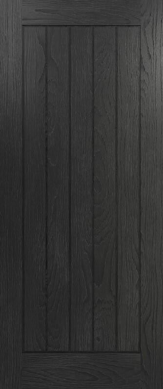 686x1981x44mm (27") Ely Brushed Black Oak - Prefinished Internal Doors