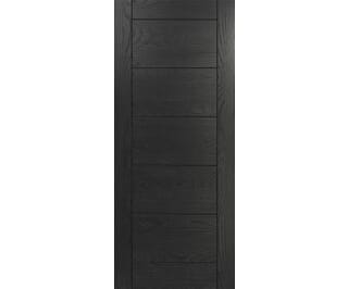 Seville Brushed Black Oak - Prefinished Fire Door