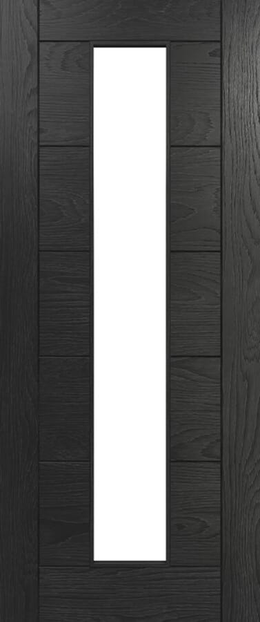 Seville Brushed Black Oak Glazed – Prefinished Door