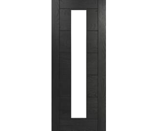 Seville Brushed Black Oak Glazed - Prefinished Internal Doors