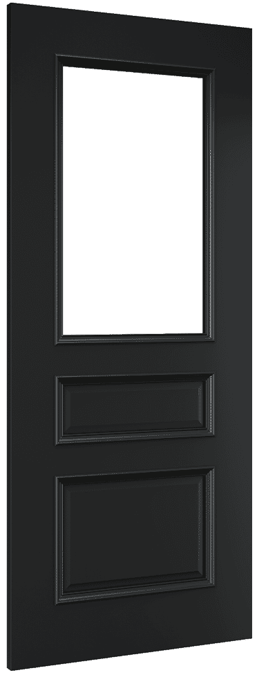686x1981x35mm (27") Windsor Black Glazed - Prefinished Internal Doors