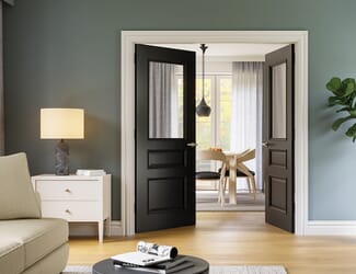Windsor Black Glazed - Prefinished Internal Doors