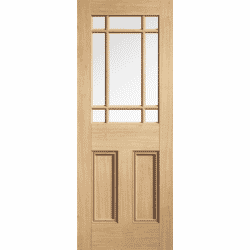 Downham Oak 9L Clear Glass Door