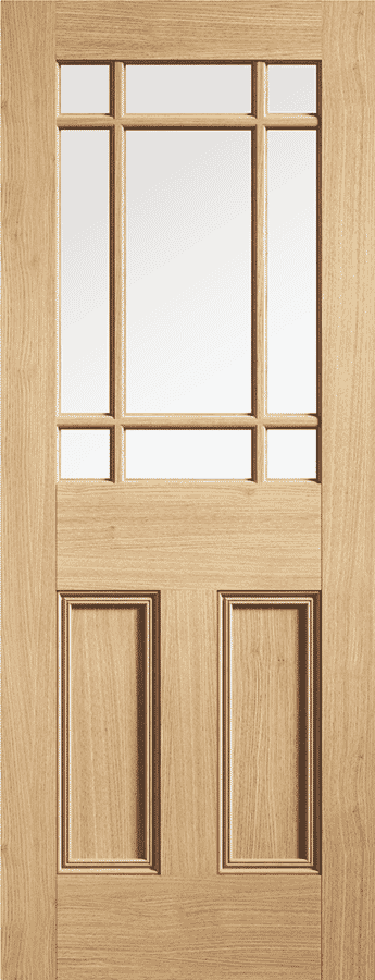 Downham Oak 9L Clear Glass Door