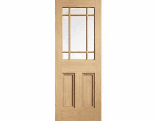 Downham Oak 9L Clear Glass Internal Doors