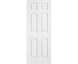 Regency Textured 6 Panel White Primed Moulded Fire Door