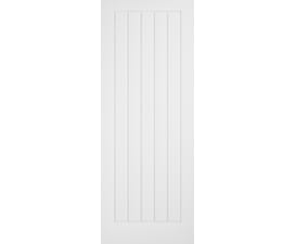 Mexicano White Primed Textured Moulded Fire Door