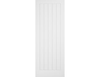 Mexicano White Primed Textured Moulded Fire Door