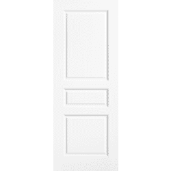 White 3 Panel Textured Door