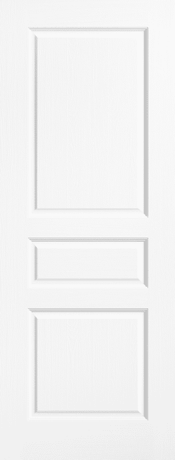 White 3 Panel Textured Door