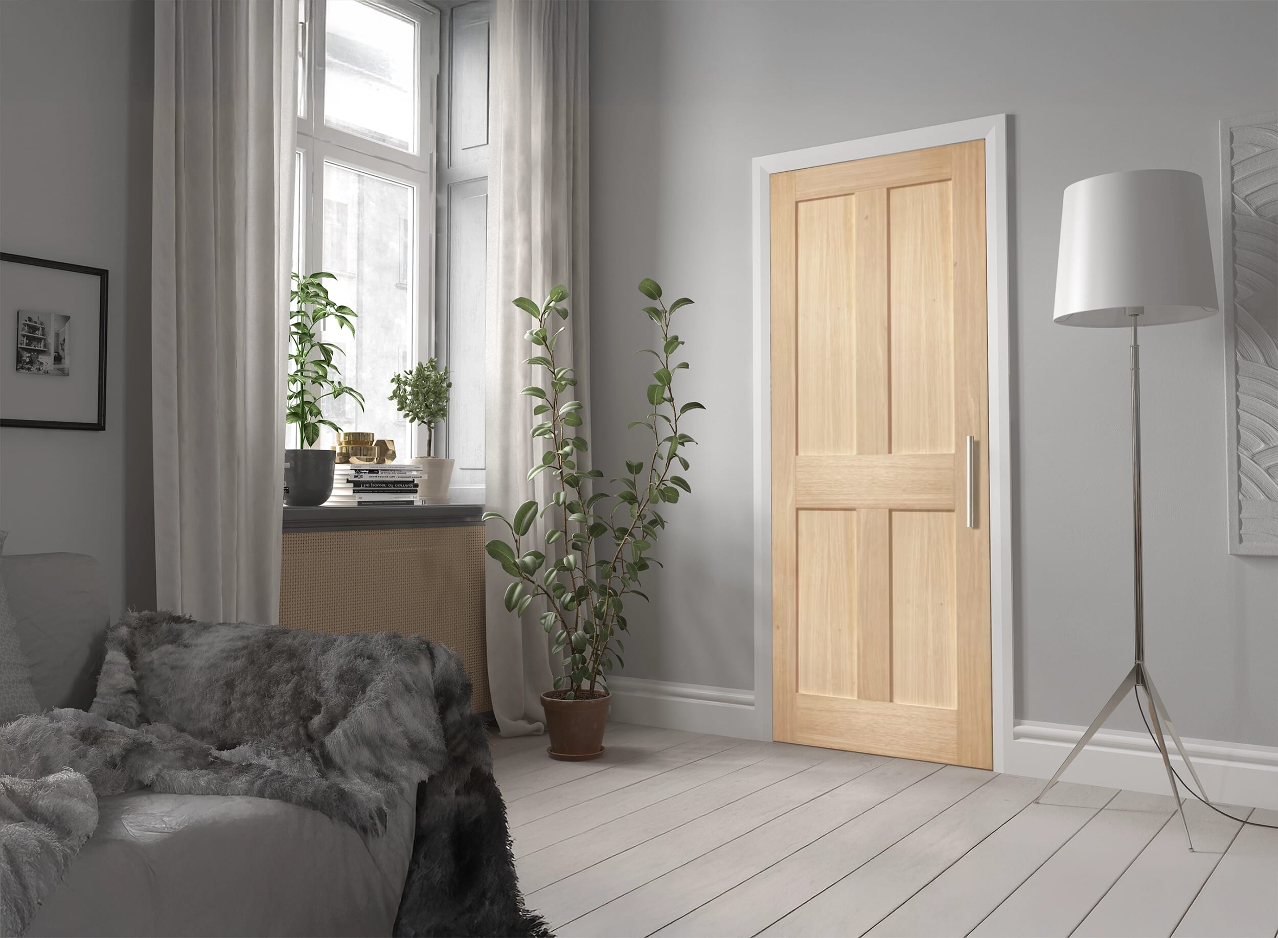 Essentials Malton Shaker Oak Internal Doors