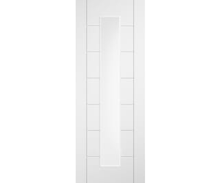 Essentials Corsica White 1L Clear Glass Internal Doors