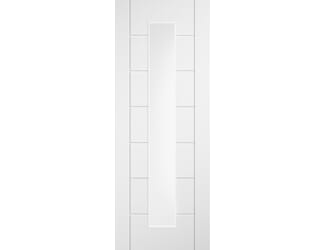 Essentials Corsica White 1L Clear Glass Internal Doors