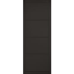 Essentials Industrial Black 4 Panel Door