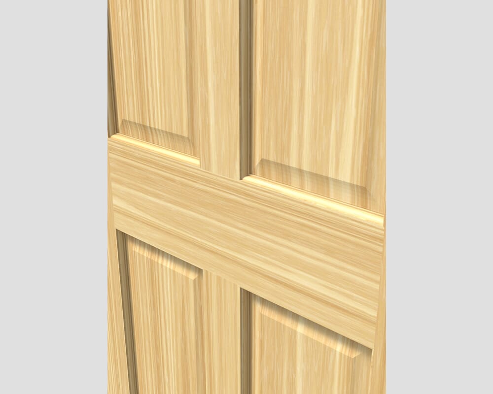 762x1981x35mm (30") Traditional Victorian Pine 4 Panel Internal Doors