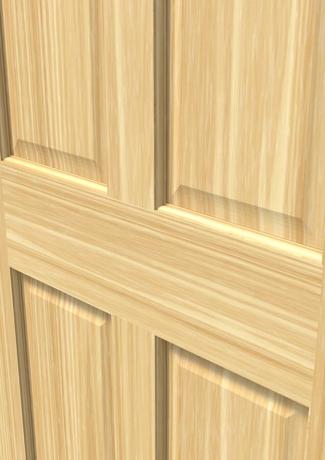 Traditional Victorian Clear Pine 4 Panel Fire Door