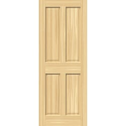 Traditional Victorian Clear Pine 4 Panel Fire Door