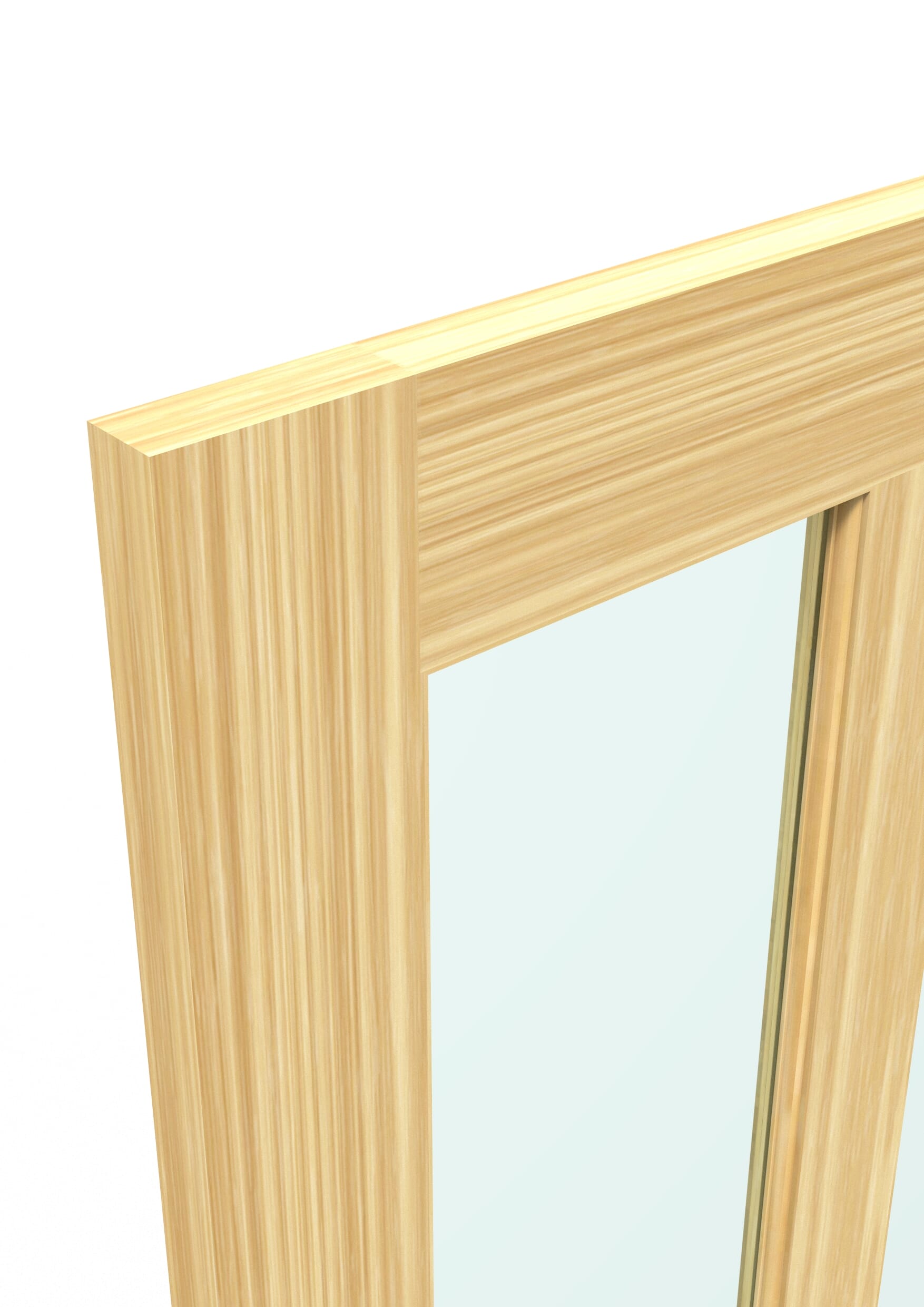 686x1981x35mm (27") Traditional Victorian Pine 4 Panel Glazed Internal Doors