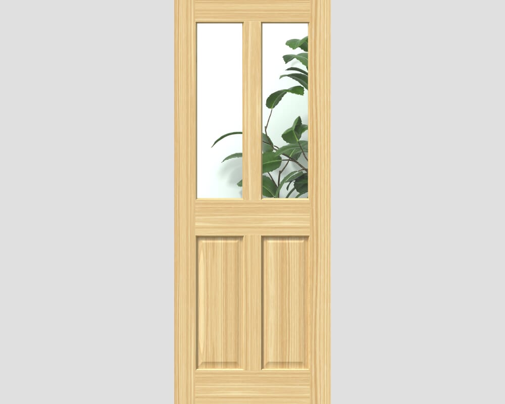 686x1981x35mm (27") Traditional Victorian Pine 4 Panel Glazed Internal Doors