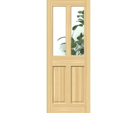 Traditional Victorian Clear Pine 4 Panel Glazed Internal Doors