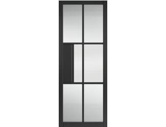 Civic Black Reeded Glass Internal Doors