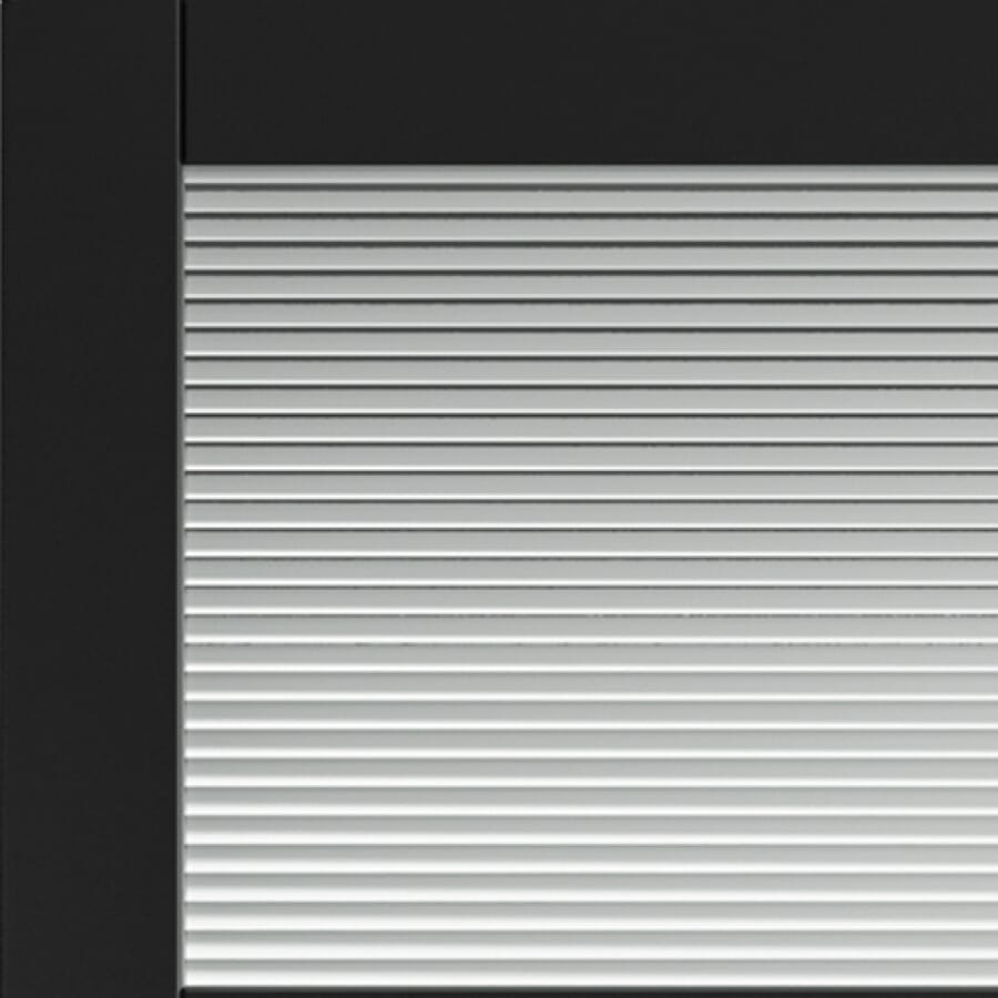Metro Black Reeded Glass Door