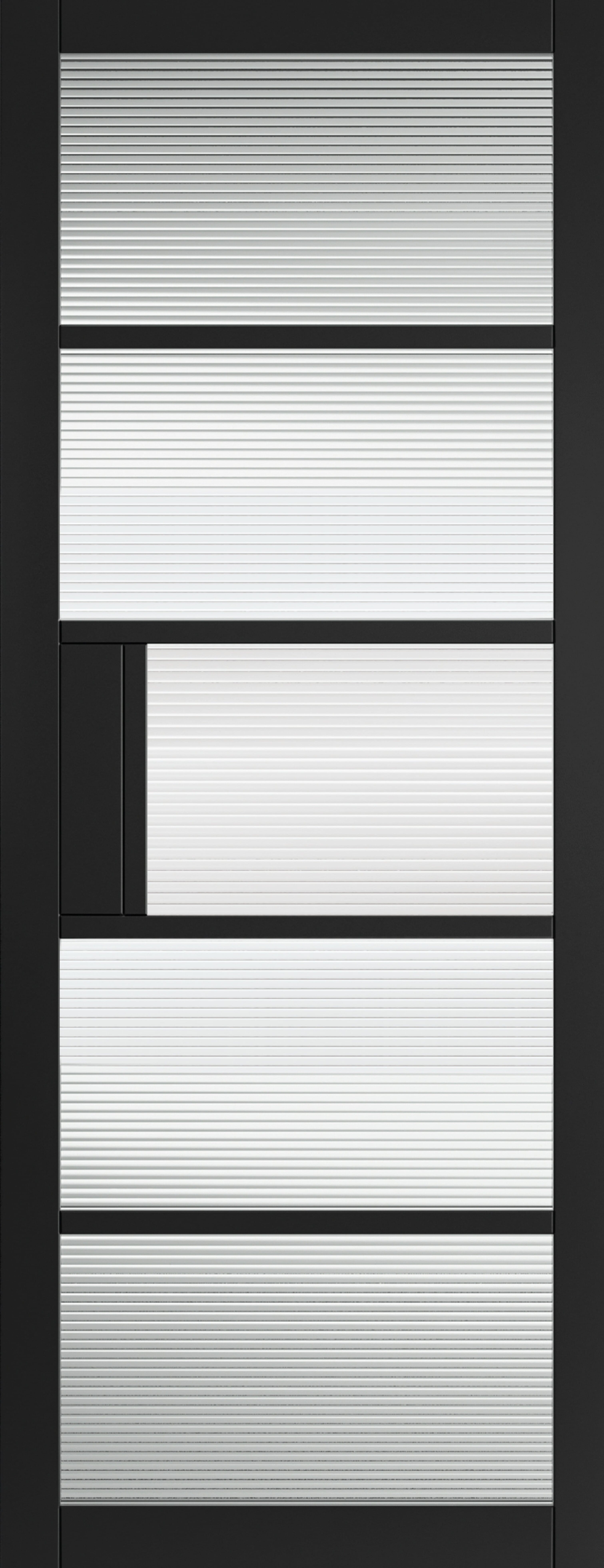 Metro Black Reeded Glass Internal Doors