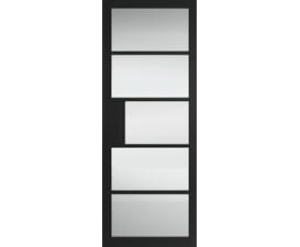 Metro Black Reeded Glass Internal Doors