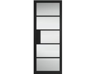 Metro Black Reeded Glass Internal Doors