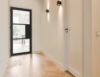 Cosmo Black Clear Glass Internal Doors