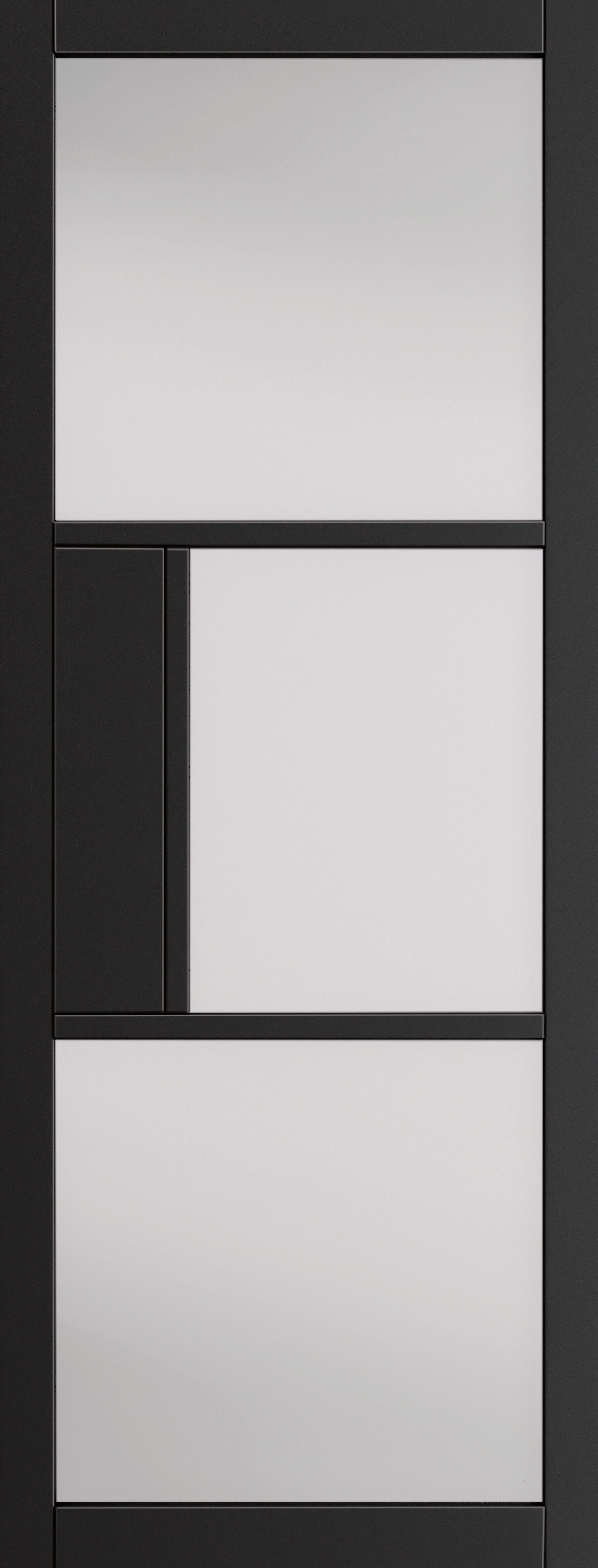 Cosmo Black Clear Glass Internal Doors