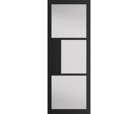 Cosmo Black Clear Glass Internal Doors