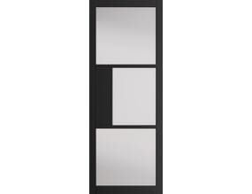 Cosmo Black Clear Glass Internal Doors